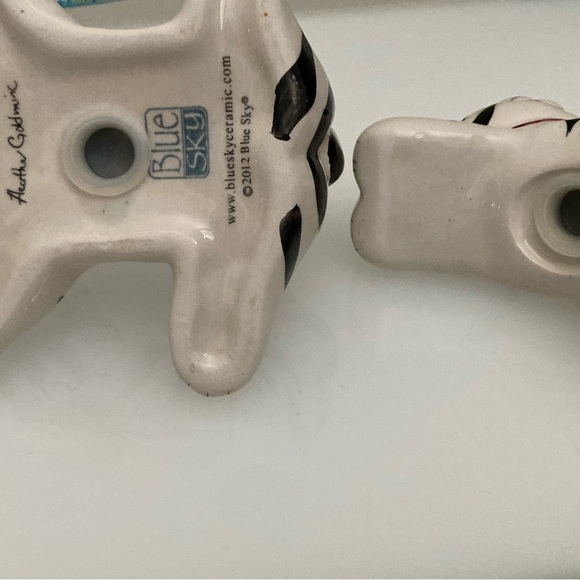 Blue Sky Clayworks Ceramic Stackable Tabby Kitty Cats Salt & Pepper Shakers - Picture 6 of 11